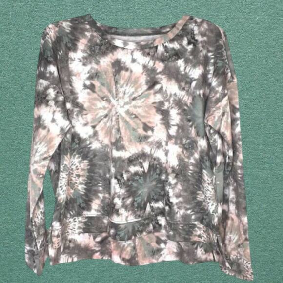 NEW Onzie x Revolve Lightweight Sweatshirt Size SMALL/MEDIUM Tie Dye High Low - Picture 1 of 7